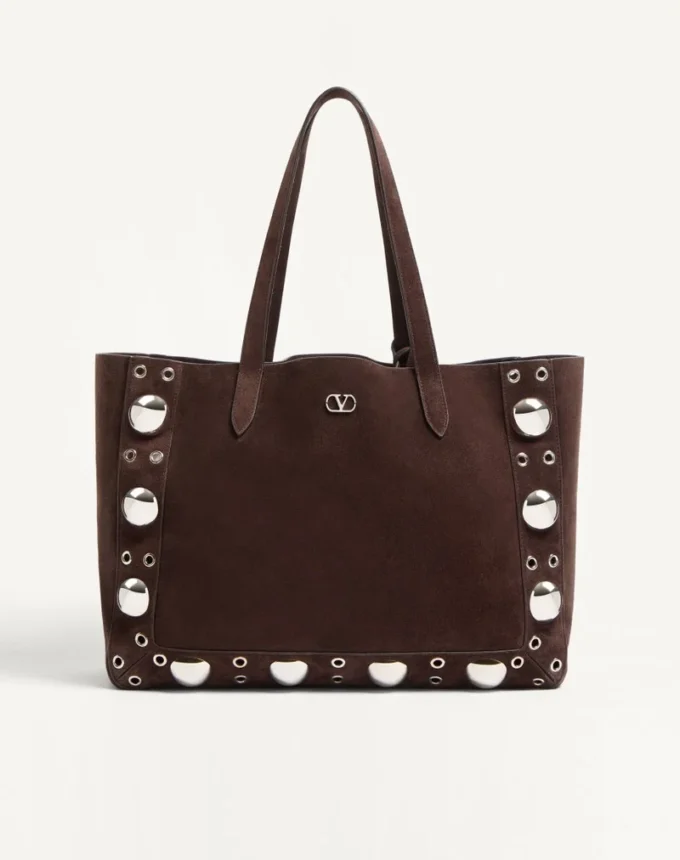 Bolso shopping mediano Nellcôte de ante de Valentino Garavani Bolso shopping mediano Nellcôte de ante de Valentino Garavani