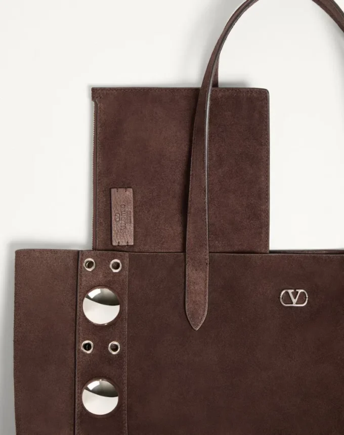 Bolso shopping mediano Nellcôte de ante de Valentino Garavani Bolso shopping mediano Nellcôte de ante de Valentino Garavani