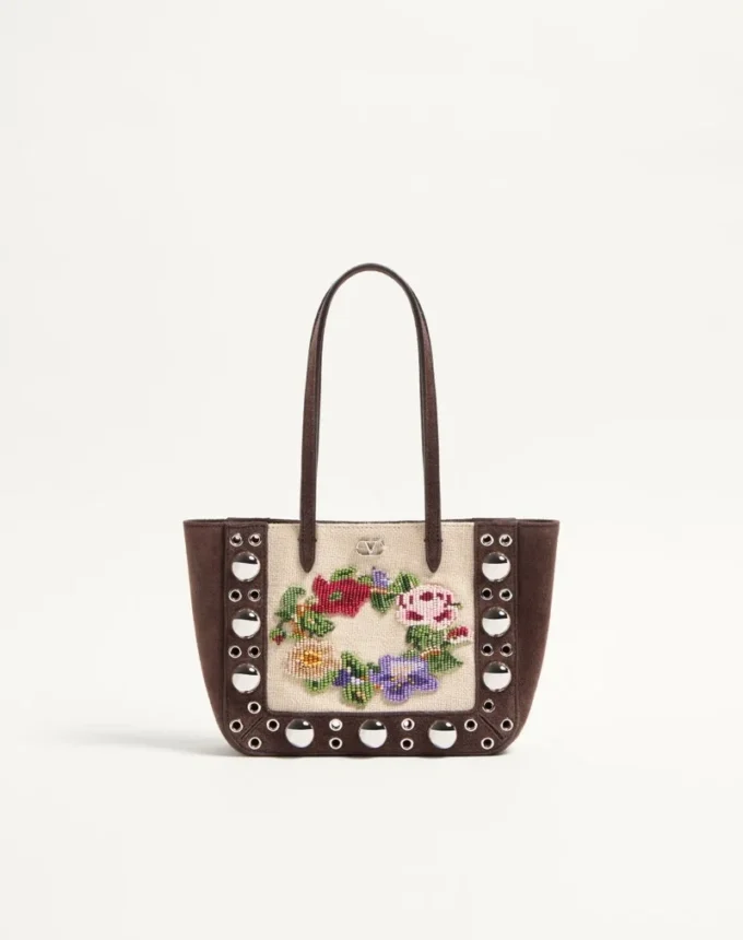 Bolso shopping mini bordado Nellcôte de Valentino Garavani Bolso shopping mini bordado Nellcôte de Valentino Garavani