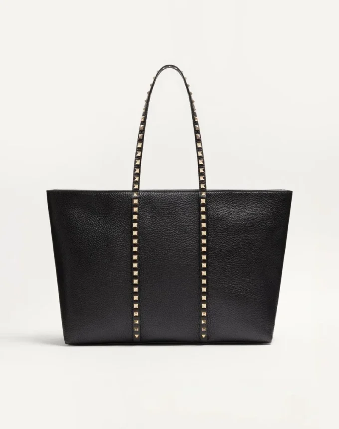 Bolso shopping Valentino Garavani Rockstud en piel de becerro granulada Bolso shopping Valentino Garavani Rockstud en piel de becerro granulada