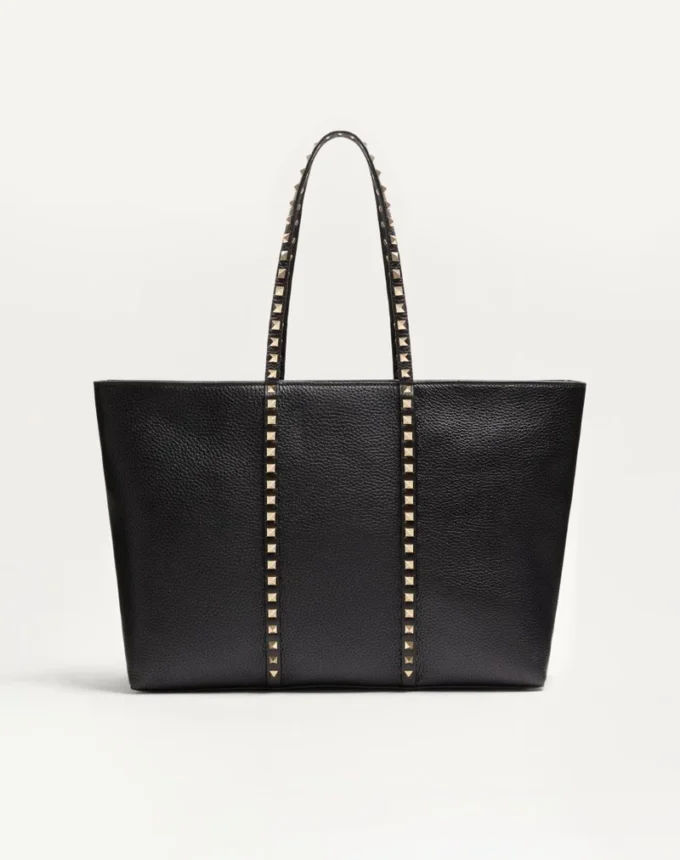 Bolso shopping Valentino Garavani Rockstud en piel de becerro granulada Bolso shopping Valentino Garavani Rockstud en piel de becerro granulada