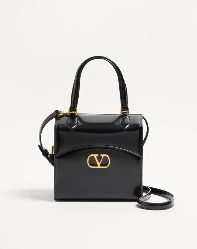 Bolso tipo bowling Vain-Case de Valentino Garavani en piel de becerro brillante Bolso tipo bowling Vain-Case de Valentino Garavani en piel de becerro brillante