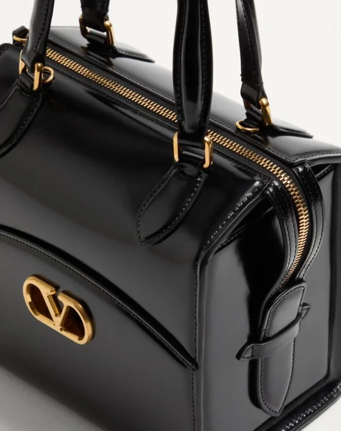 Bolso tipo bowling Vain-Case de Valentino Garavani en piel de becerro brillante Bolso tipo bowling Vain-Case de Valentino Garavani en piel de becerro brillante