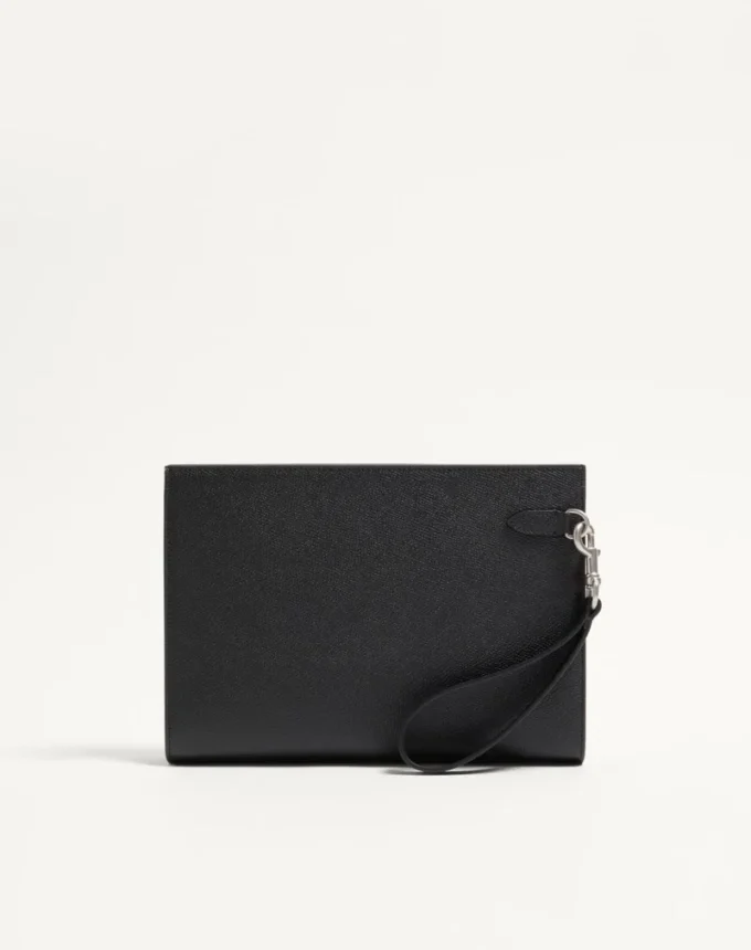 Bolso Valentino Garavani Vlogo Signature de piel de becerro granulada Bolso Valentino Garavani Vlogo Signature de piel de becerro granulada