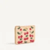 Bolso Vlogo Signature en rafia jacquard con estampado Cherryfic