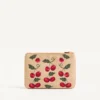 Bolso Vlogo Signature en rafia jacquard con estampado Cherryfic