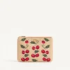 Bolso Vlogo Signature en rafia jacquard con estampado Cherryfic