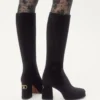Bota con plataforma Fawcette en piel crust 90 mm