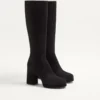 Bota con plataforma Fawcette en piel crust 90 mm