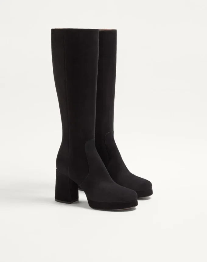 Bota con plataforma Fawcette en piel crust 90 mm