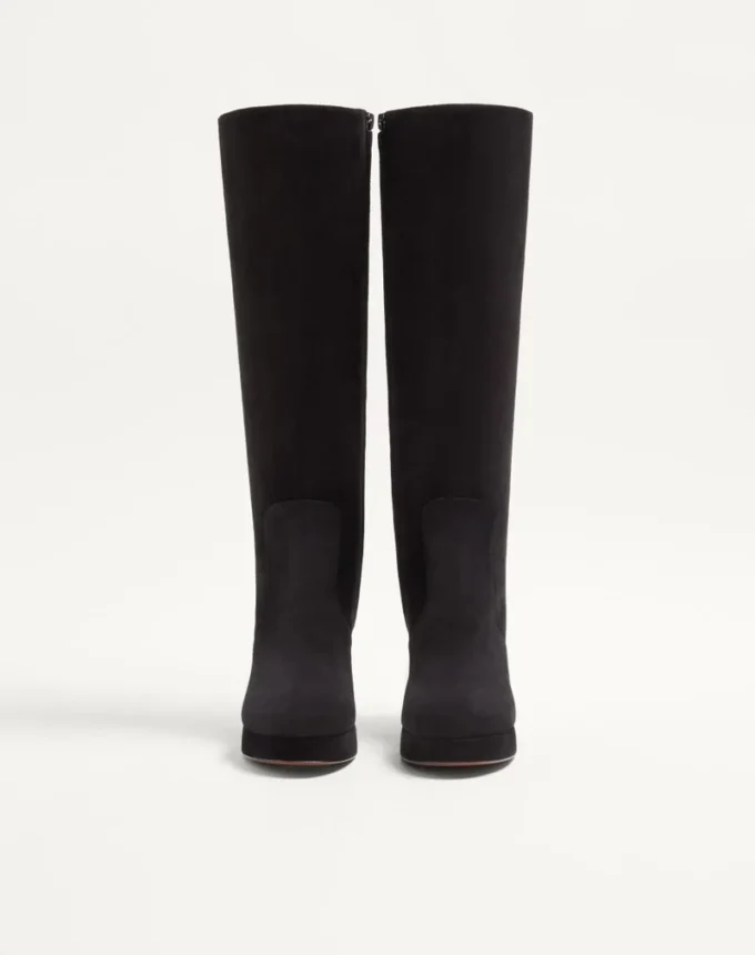 Bota con plataforma Fawcette en piel crust 90 mm