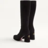 Bota con plataforma Fawcette en piel crust 90 mm