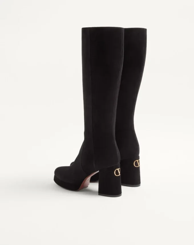 Bota con plataforma Fawcette en piel crust 90 mm