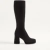 Bota con plataforma Fawcette en piel crust 90 mm