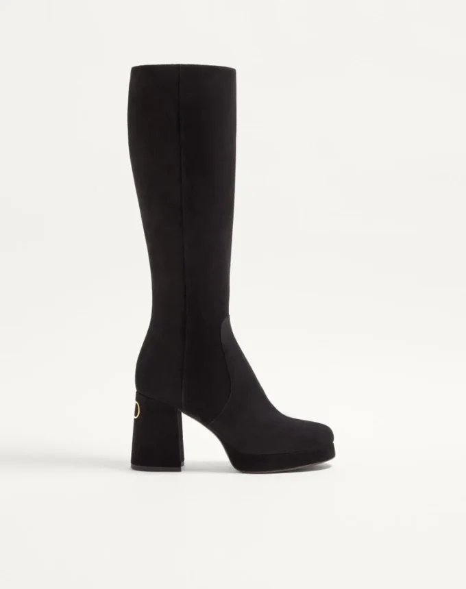 Bota con plataforma Fawcette en piel crust 90 mm