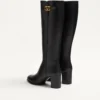 Bota de piel de becerro con logotipo VLogo 70 mm