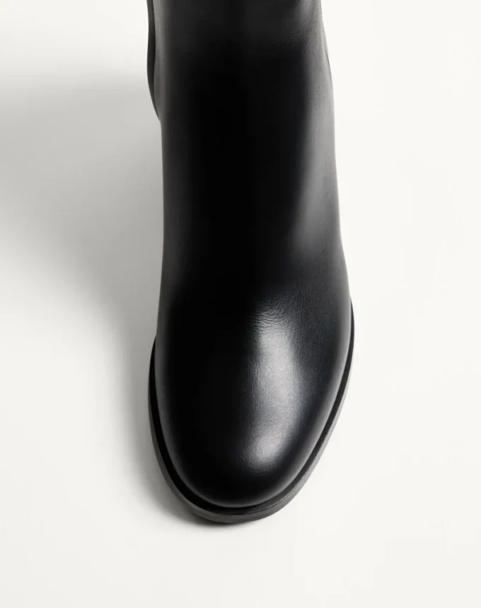 Bota de piel de becerro con logotipo VLogo 70 mm