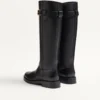 Bota de piel de becerro con logotipo VLogo de 30 mm