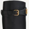 Bota de piel de becerro con logotipo VLogo de 30 mm