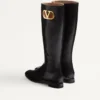 Bota de piel de cabrito con logotipo VLogo 20 mm Bota de piel de cabrito con logotipo VLogo 20 mm