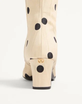 Bota Equivoque en tejido moiré Plus De Pois 60 mm