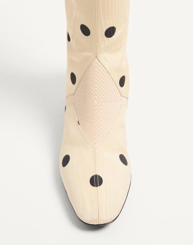 Bota Equivoque en tejido moiré Plus De Pois 60 mm