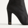 Bota Hotty de tejido shantung con plumas 100 mm Bota Hotty de tejido shantung con plumas 100 mm