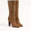 Bota Hotty en piel de becerro con efecto pony 100 mm Bota Hotty en piel de becerro con efecto pony 100 mm
