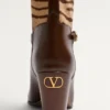 Bota Pattie en piel de becerro con efecto pony 75 mm