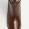 Bota Pattie en piel de becerro con efecto pony 75 mm