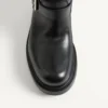Botas moteras Rayons en piel de becerro y napa con patrón Chevron de 40 mm Botas moteras Rayons en piel de becerro y napa con patrón Chevron de 40 mm
