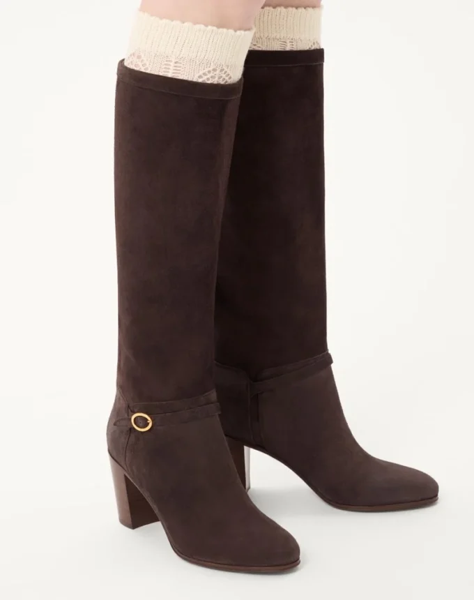 Botas Pattie de piel rugosa 75 mm Botas Pattie de piel rugosa 75 mm