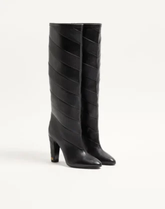 Botas Rayons Nappa con patrón Chevron 100 mm