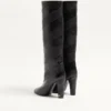 Botas Rayons Nappa con patrón Chevron 100 mm Botas Rayons Nappa con patrón Chevron 100 mm