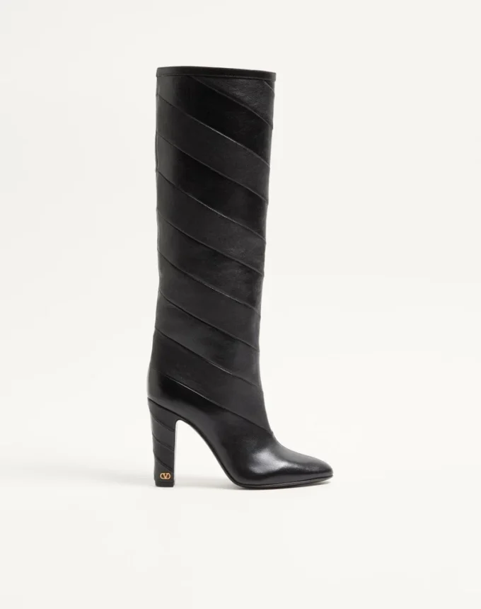 Botas Rayons Nappa con patrón Chevron 100 mm Botas Rayons Nappa con patrón Chevron 100 mm