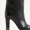 Botas Rayons Nappa con patrón Chevron 100 mm Botas Rayons Nappa con patrón Chevron 100 mm