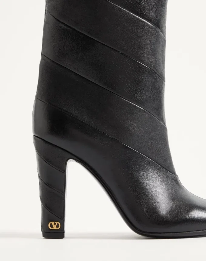 Botas Rayons Nappa con patrón Chevron 100 mm Botas Rayons Nappa con patrón Chevron 100 mm