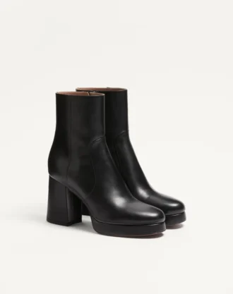 Botines con plataforma Fawcette en piel de becerro 90 mm