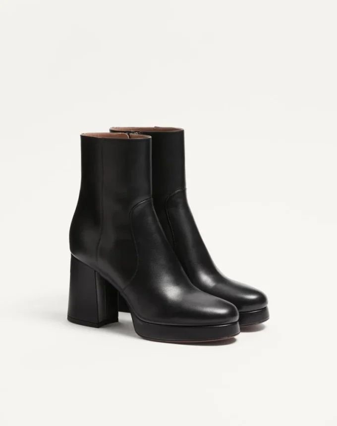 Botines con plataforma Fawcette en piel de becerro 90 mm