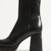 Botines con plataforma Fawcette en piel de becerro 90 mm