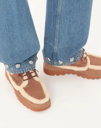 Botines Palm Avenue en piel crust y lana