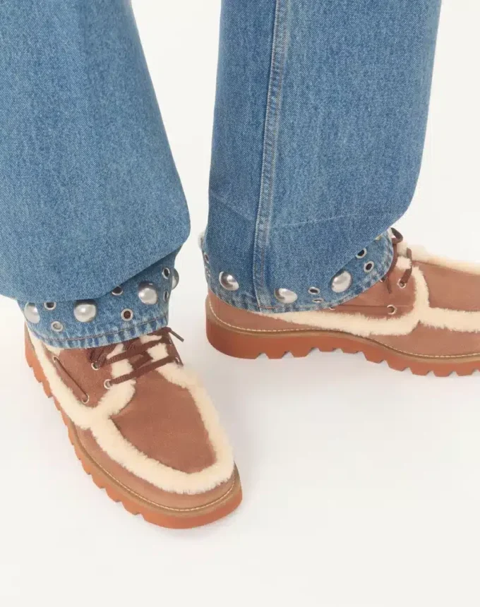 Botines Palm Avenue en piel crust y lana