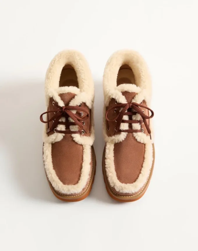 Botines Palm Avenue en piel crust y lana
