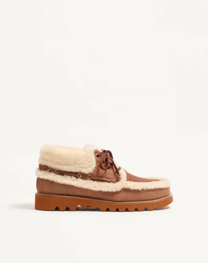 Botines Palm Avenue en piel crust y lana