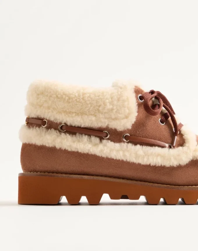 Botines Palm Avenue en piel crust y lana
