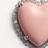 Broche Coeur Hyperbole en metal, resina y cristales Swarovski® Broche Coeur Hyperbole en metal, resina y cristales Swarovski®