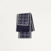 Bufanda bandeau de seda Opticool con flecos