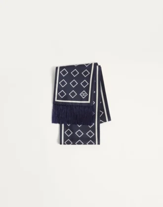 Bufanda bandeau de seda Opticool con flecos