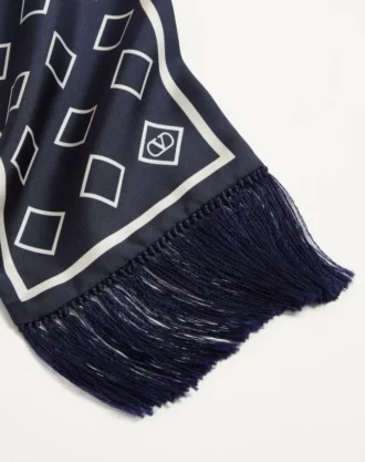 Bufanda bandeau de seda Opticool con flecos