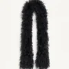 Bufanda Valentino Feathers con plumas de avestruz y pavo